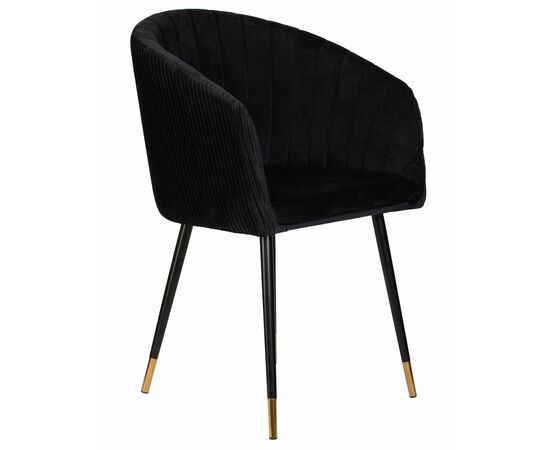 Стул обеденный DOBRIN MARY, черный велюр (1922-21), Вариант: черный велюр (1922-21), изображение 2 | Интернет магазин мебели и декора LifeDekor