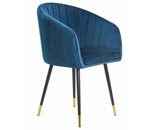 Стул обеденный DOBRIN MARY, синий велюр (1922-20), Вариант: синий велюр (1922-20), изображение 2 | Интернет магазин мебели и декора LifeDekor
