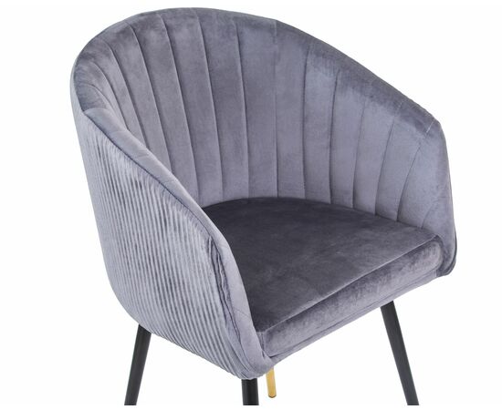 Стул обеденный DOBRIN MARY, серый велюр (1922-19), Вариант: серый велюр (1922-19), изображение 7 | Интернет магазин мебели и декора LifeDekor