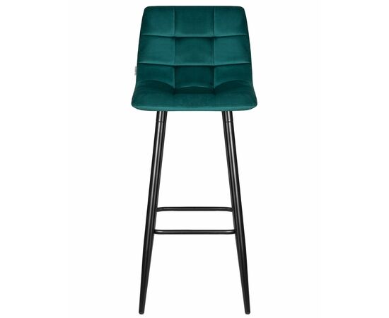 Стул барный DOBRIN NICOLE, черные матовые ножки, морской волны велюр (108-119), Вариант: черные матовые ножки, морской волны велюр (108-119), изображение 6 | Интернет магазин мебели и декора LifeDekor