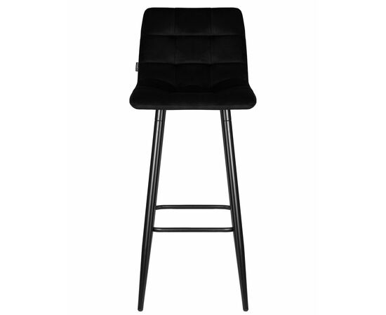 Стул барный DOBRIN NICOLE, черные матовые ножки, черный велюр (108-77), Вариант: черные матовые ножки, черный велюр (108-77), изображение 6 | Интернет магазин мебели и декора LifeDekor