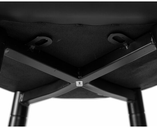 Стул барный DOBRIN NICOLE, черные матовые ножки, черная экокожа (P-01), Вариант: черные матовые ножки, чёрная экокожа (P-01), изображение 8 | Интернет магазин мебели и декора LifeDekor