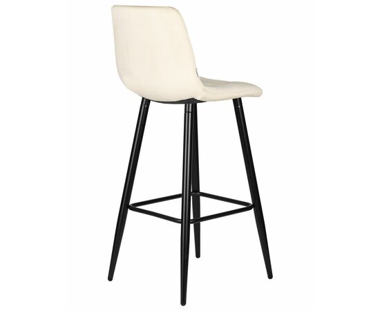 Стул барный DOBRIN NICOLE, черные матовые ножки, кремовый велюр (108-113), Вариант: черные матовые ножки, кремовый велюр (108-113), изображение 4 | Интернет магазин мебели и декора LifeDekor
