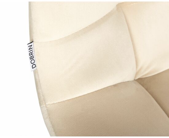 Стул барный DOBRIN NICOLE, черные матовые ножки, кремовый велюр (108-113), Вариант: черные матовые ножки, кремовый велюр (108-113), изображение 7 | Интернет магазин мебели и декора LifeDekor