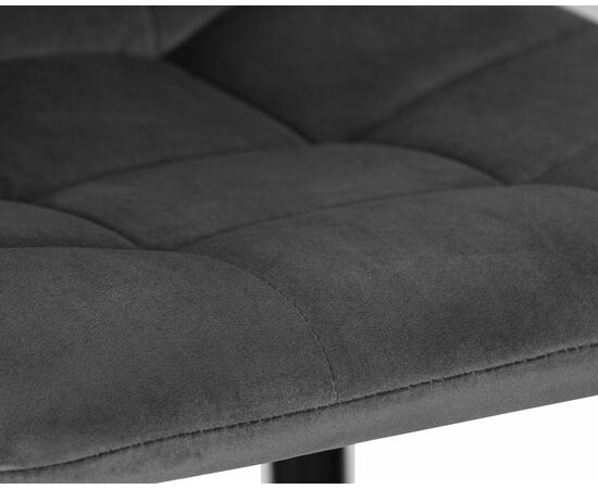 Стул барный DOBRIN NICOLE, черные матовые ножки, темно-серый велюр (108-91), Вариант: черные матовые ножки, темно-серый велюр (108-91), изображение 7 | Интернет магазин мебели и декора LifeDekor