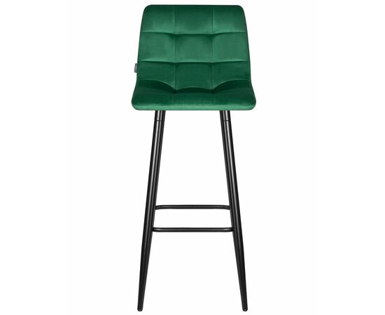 Стул барный DOBRIN NICOLE, черные матовые ножки, зелёный велюр (108-64), Вариант: черные матовые ножки, зелёный велюр (108-64), изображение 6 | Интернет магазин мебели и декора LifeDekor