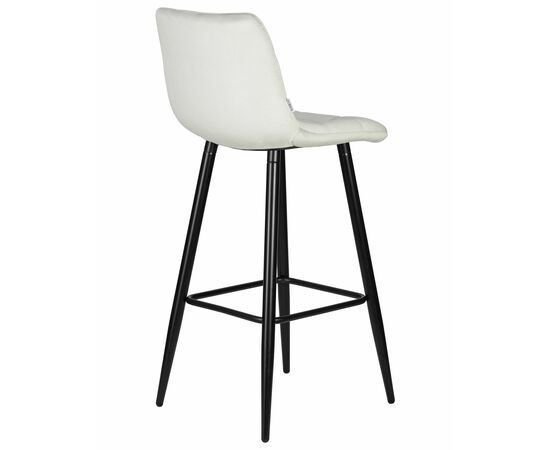 Стул барный DOBRIN NICOLE, черные матовые ножки, светло-серый велюр (108-52), Вариант: черные матовые ножки, светло-серый велюр (108-52), изображение 4 | Интернет магазин мебели и декора LifeDekor