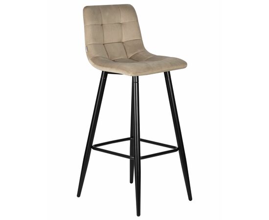 Стул барный DOBRIN NICOLE, черные матовые ножки, мокко велюр (108-104), Вариант: черные матовые ножки, мокко велюр (108-104), изображение 2 | Интернет магазин мебели и декора LifeDekor