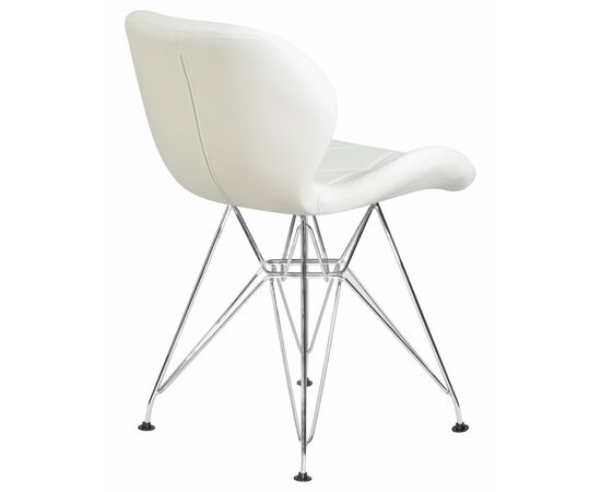 Стул обеденный DOBRIN BUTTERFLY CHROME, ножки хром, цвет белый, Вариант: ножки хром, цвет белый, изображение 4 | Интернет магазин мебели и декора LifeDekor