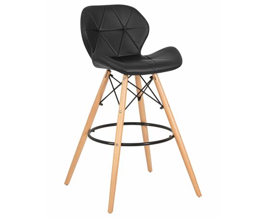Стул барный DOBRIN BUTTERFLY BAR, ножки светлый бук, цвет чёрный, Вариант: ножки светлый бук, цвет чёрный | Интернет магазин мебели и декора LifeDekor