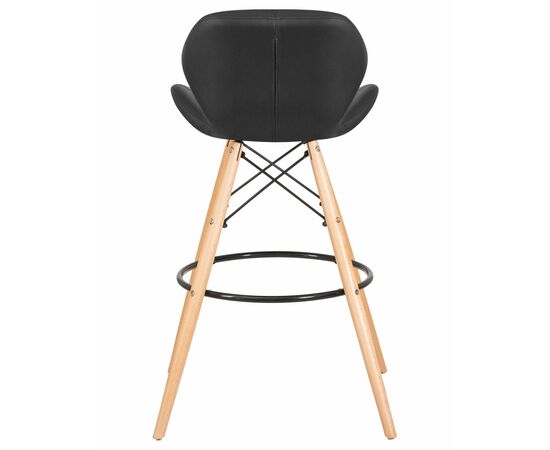 Стул барный DOBRIN BUTTERFLY BAR, ножки светлый бук, цвет чёрный, Вариант: ножки светлый бук, цвет чёрный, изображение 5 | Интернет магазин мебели и декора LifeDekor