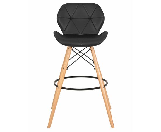 Стул барный DOBRIN BUTTERFLY BAR, ножки светлый бук, цвет чёрный, Вариант: ножки светлый бук, цвет чёрный, изображение 6 | Интернет магазин мебели и декора LifeDekor