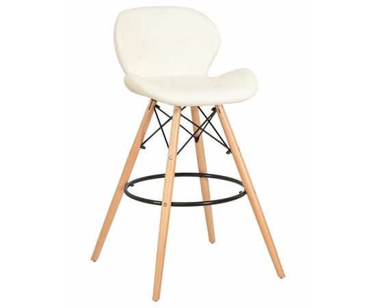 Стул барный DOBRIN BUTTERFLY BAR, ножки светлый бук, цвет кремовый, Вариант: ножки светлый бук, цвет кремовый, изображение 7 | Интернет магазин мебели и декора LifeDekor