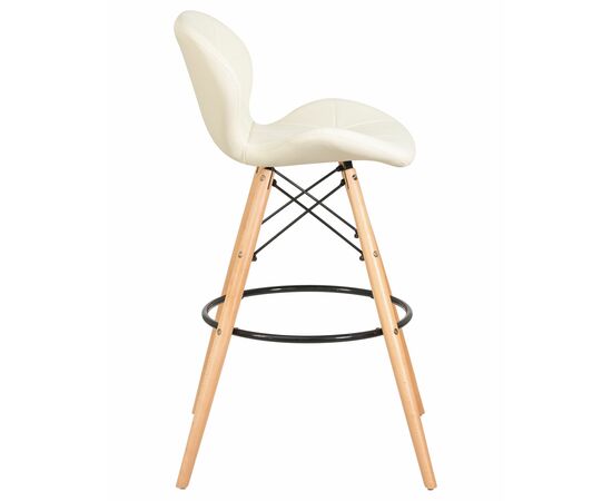 Стул барный DOBRIN BUTTERFLY BAR, ножки светлый бук, цвет кремовый, Вариант: ножки светлый бук, цвет кремовый, изображение 2 | Интернет магазин мебели и декора LifeDekor