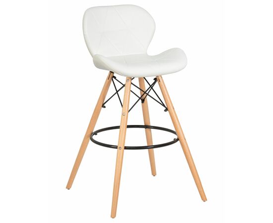 Стул барный DOBRIN BUTTERFLY BAR, ножки светлый бук, цвет белый, Вариант: ножки светлый бук, цвет белый | Интернет магазин мебели и декора LifeDekor