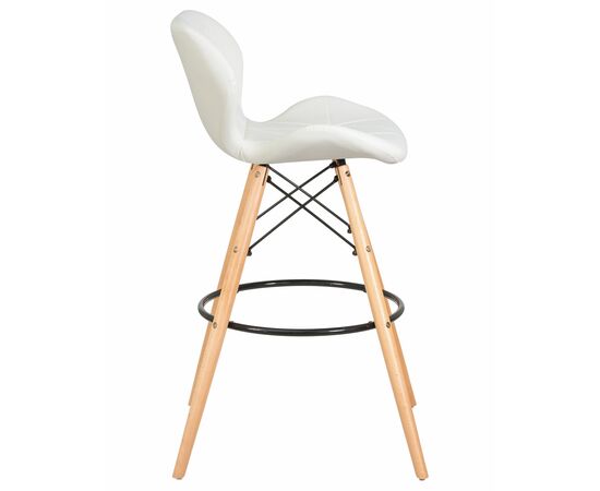 Стул барный DOBRIN BUTTERFLY BAR, ножки светлый бук, цвет белый, Вариант: ножки светлый бук, цвет белый, изображение 3 | Интернет магазин мебели и декора LifeDekor