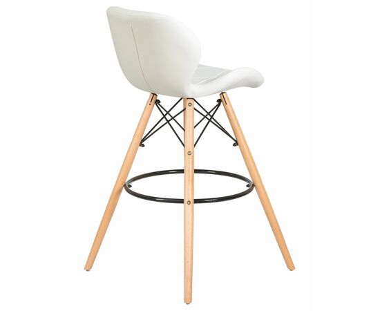 Стул барный DOBRIN BUTTERFLY BAR, ножки светлый бук, цвет белый, Вариант: ножки светлый бук, цвет белый, изображение 4 | Интернет магазин мебели и декора LifeDekor