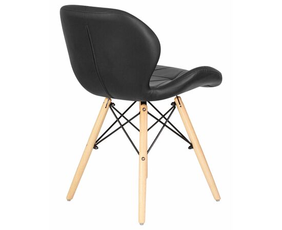 Стул обеденный DOBRIN BUTTERFLY, ножки светлый бук, цвет сиденья чёрный, Вариант: ножки светлый бук, цвет сиденья чёрный, изображение 4 | Интернет магазин мебели и декора LifeDekor