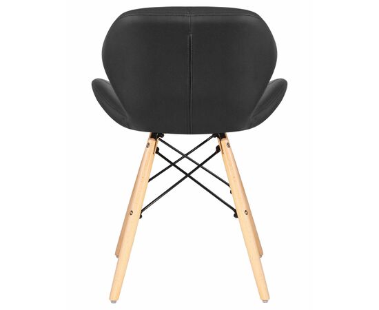 Стул обеденный DOBRIN BUTTERFLY, ножки светлый бук, цвет сиденья чёрный, Вариант: ножки светлый бук, цвет сиденья чёрный, изображение 5 | Интернет магазин мебели и декора LifeDekor