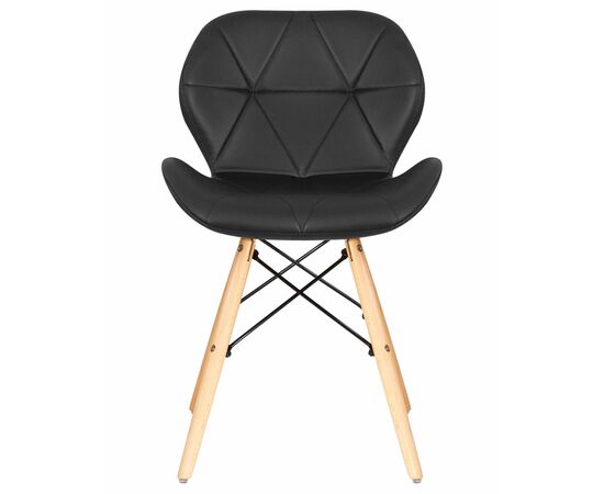 Стул обеденный DOBRIN BUTTERFLY, ножки светлый бук, цвет сиденья чёрный, Вариант: ножки светлый бук, цвет сиденья чёрный, изображение 6 | Интернет магазин мебели и декора LifeDekor
