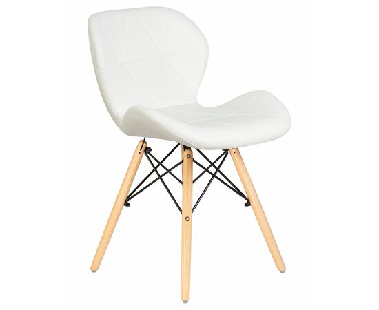 Стул обеденный DOBRIN BUTTERFLY, ножки светлый бук, цвет сиденья белый, Вариант: ножки светлый бук, цвет сиденья белый, изображение 2 | Интернет магазин мебели и декора LifeDekor