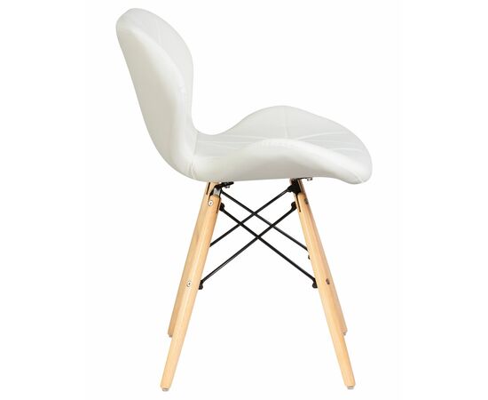Стул обеденный DOBRIN BUTTERFLY, ножки светлый бук, цвет сиденья белый, Вариант: ножки светлый бук, цвет сиденья белый, изображение 3 | Интернет магазин мебели и декора LifeDekor
