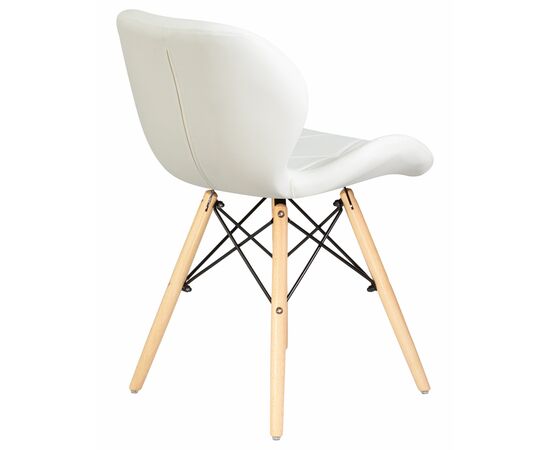 Стул обеденный DOBRIN BUTTERFLY, ножки светлый бук, цвет сиденья белый, Вариант: ножки светлый бук, цвет сиденья белый, изображение 4 | Интернет магазин мебели и декора LifeDekor