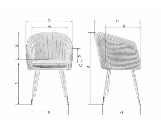 Стул обеденный DOBRIN MARY, морская волна велюр (1922-7), Вариант: морская волна велюр (1922-7), изображение 10 | Интернет магазин мебели и декора LifeDekor