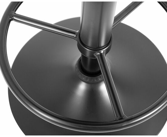 Табурет барный DOBRIN BRUNO BLACK, синий велюр (MJ9-117), Вариант: синий велюр (MJ9-117), изображение 2 | Интернет магазин мебели и декора LifeDekor