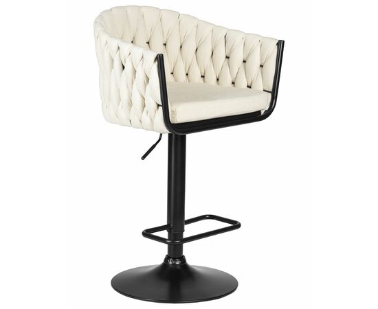 Стул барный DOBRIN LEON, кремовая ткань (LAR 275-33), Вариант: кремовая ткань (LAR 275-33), изображение 2 | Интернет магазин мебели и декора LifeDekor