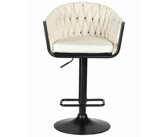 Стул барный DOBRIN LEON, кремовая ткань (LAR 275-33), Вариант: кремовая ткань (LAR 275-33), изображение 6 | Интернет магазин мебели и декора LifeDekor