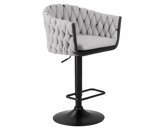 Стул барный DOBRIN LEON, серая ткань (LAR 275-17), Вариант: серая ткань (LAR 275-17), изображение 2 | Интернет магазин мебели и декора LifeDekor