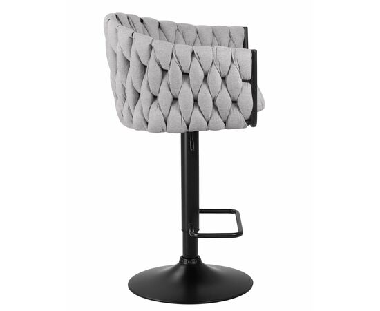Стул барный DOBRIN LEON, серая ткань (LAR 275-17), Вариант: серая ткань (LAR 275-17), изображение 3 | Интернет магазин мебели и декора LifeDekor