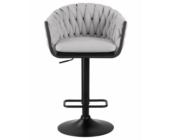 Стул барный DOBRIN LEON, серая ткань (LAR 275-17), Вариант: серая ткань (LAR 275-17), изображение 6 | Интернет магазин мебели и декора LifeDekor