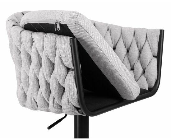 Стул барный DOBRIN LEON, серая ткань (LAR 275-17), Вариант: серая ткань (LAR 275-17), изображение 7 | Интернет магазин мебели и декора LifeDekor