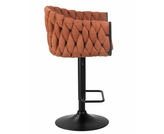 Стул барный DOBRIN LEON, оранжевая ткань (LAR 275-27), Вариант: оранжевая ткань (LAR 275-27), изображение 3 | Интернет магазин мебели и декора LifeDekor