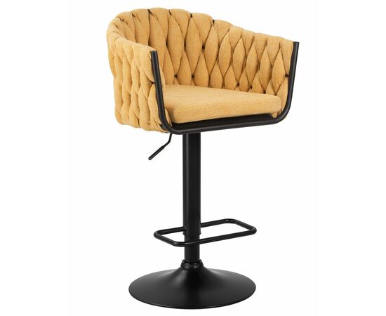 Стул барный DOBRIN LEON, жёлтая ткань (LAR 275-8), Вариант: жёлтая ткань (LAR 275-8) | Интернет магазин мебели и декора LifeDekor