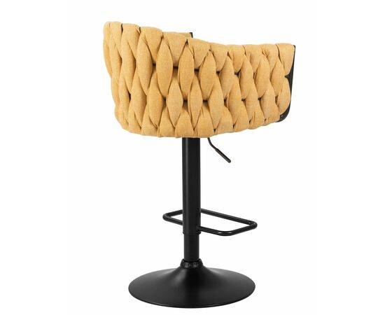 Стул барный DOBRIN LEON, жёлтая ткань (LAR 275-8), Вариант: жёлтая ткань (LAR 275-8), изображение 4 | Интернет магазин мебели и декора LifeDekor