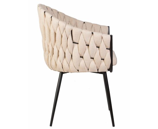 Стул обеденный DOBRIN MATILDA, бежевая ткань (LAR 275-1), Вариант: бежевая ткань (LAR 275-1), изображение 3 | Интернет магазин мебели и декора LifeDekor