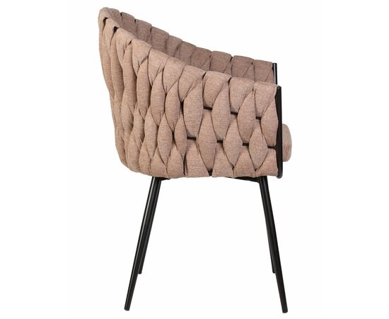 Стул обеденный DOBRIN MATILDA, коричневая ткань (LAR 275-3), Вариант: коричневая ткань (LAR 275-3), изображение 3 | Интернет магазин мебели и декора LifeDekor