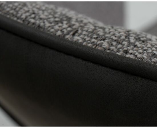 Стул обеденный DOBRIN KEVIN, черные матовые ножки, Сиденье серая ткань FC-09, Спинка антрацит кожзам RU-08, Вариант: черные матовые ножки, Сиденье серая ткань FC-09, Спинка антрацит кожзам RU-08, изображение 10 | Интернет магазин мебели и декора LifeDekor