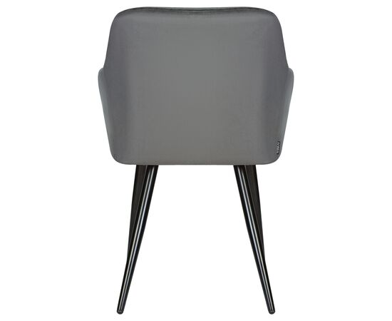 Стул обеденный DOBRIN ROBERT, черные матовые ножки, велюр V108-92 Антрацит, Вариант: черные матовые ножки, велюр V108-92 Антрацит, изображение 5 | Интернет магазин мебели и декора LifeDekor