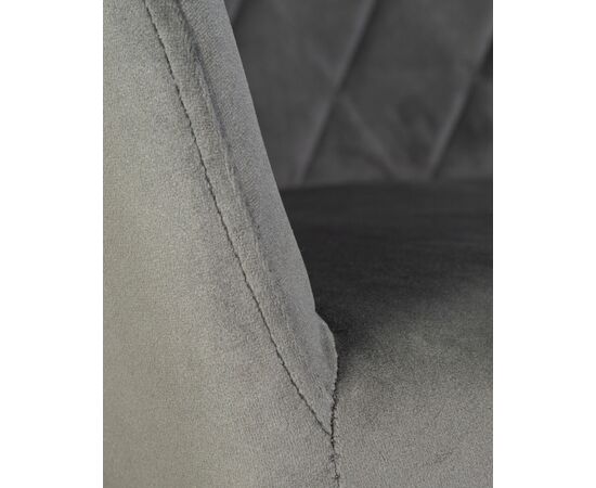 Стул обеденный DOBRIN ROBERT, черные матовые ножки, велюр V108-92 Антрацит, Вариант: черные матовые ножки, велюр V108-92 Антрацит, изображение 7 | Интернет магазин мебели и декора LifeDekor