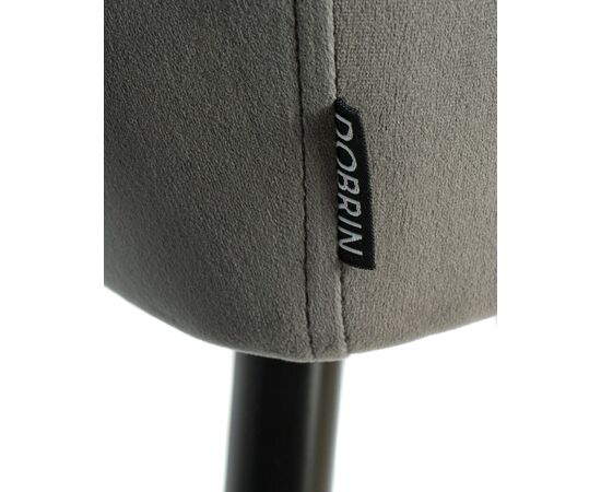 Стул обеденный DOBRIN ROBERT, черные матовые ножки, велюр V108-92 Антрацит, Вариант: черные матовые ножки, велюр V108-92 Антрацит, изображение 9 | Интернет магазин мебели и декора LifeDekor