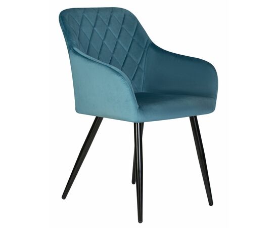 Стул обеденный DOBRIN ROBERT, черные матовые ножки, велюр V108-108 Морская волна, Вариант: черные матовые ножки, велюр V108-108 Морская волна, изображение 2 | Интернет магазин мебели и декора LifeDekor