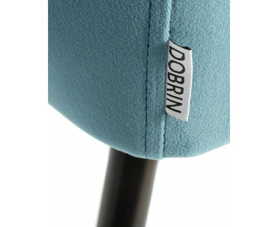 Стул обеденный DOBRIN ROBERT, черные матовые ножки, велюр V108-108 Морская волна, Вариант: черные матовые ножки, велюр V108-108 Морская волна, изображение 8 | Интернет магазин мебели и декора LifeDekor