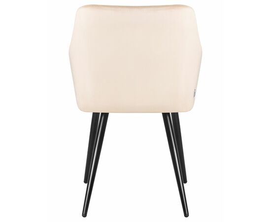 Стул обеденный DOBRIN ROBERT, черные матовые ножки, велюр V108-98 Бежевый, Вариант: черные матовые ножки, велюр V108-98 Бежевый, изображение 5 | Интернет магазин мебели и декора LifeDekor