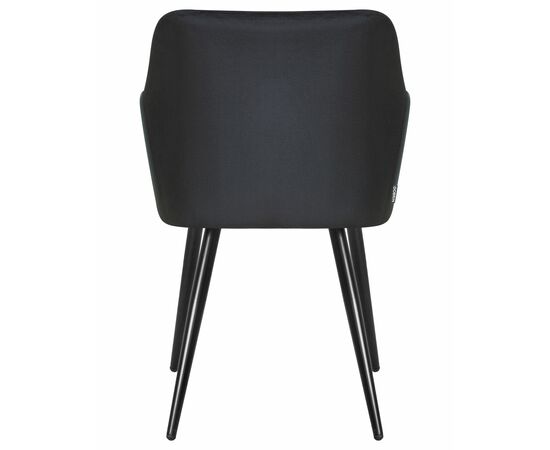 Стул обеденный DOBRIN ROBERT, черные матовые ножки, велюр V108-77 Чёрный, Вариант: черные матовые ножки, велюр V108-77 Чёрный, изображение 4 | Интернет магазин мебели и декора LifeDekor