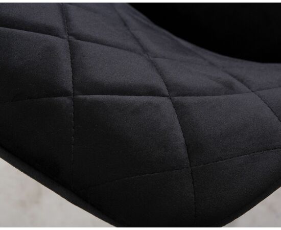 Стул обеденный DOBRIN ROBERT, черные матовые ножки, велюр V108-77 Чёрный, Вариант: черные матовые ножки, велюр V108-77 Чёрный, изображение 7 | Интернет магазин мебели и декора LifeDekor