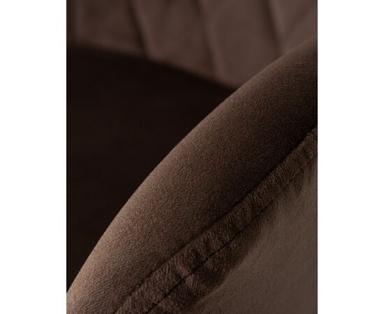 Стул обеденный DOBRIN ROBERT, черные матовые ножки, велюр V108-76 Горький шоколад, Вариант: черные матовые ножки, велюр V108-76 Горький шоколад, изображение 7 | Интернет магазин мебели и декора LifeDekor